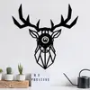 Image de Opviq Applique murale W-051, noir, motif cerf, bois MDF découpé au laser