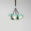 Image de Opviq Suspension Sivani MR-629, turquoise, métal, à 7 lampes groupées