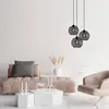 Image de Opviq Suspension Fellini MR-787 à 3 lampes Rondelle noir