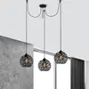 Image de Opviq Suspension Fellini MR-897 à 3 lampes décentrée noire
