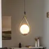 Image de Opviq Suspension Mudoni MR-937 à 1 lampe noir/verre opale