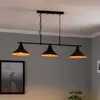 Image de Opviq Suspension Sivani MR-835 3 lampes linear noir/or