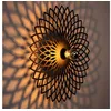 Image de HOMiTiS Vente-unique - Applique murale en métal - D. 50 cm - Noir - FOLINA