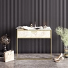 Image de Esprit Living - Console Polka or/blanc - 90x38.5x76.8 cm OS
