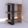 Image de Wooden Art - Bibliothèque Ova anthracite/bois - 51.8x70x25 cm OS
