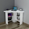 Image de Wooden Art - Bureau d'angle Blanc - 80x80x73,8 cm OS