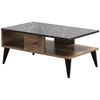 Image de Wooden Art - Table basse Lidya noyer - 54x90x39.6cm OS