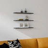 Image de Wooden Art - 3 Etagères murales Boss anthracite - 60x1.8x14.5 cm OS