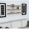 Image de Wooden Art - 3 Etagères murales Boss saphir - 60x1.8x14.5 cm OS