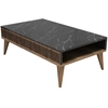 Image de Decortie - Table basse Milan noyer/noir - 105x34.6x60 cm OS