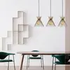 Image de Opviq Suspension Kirpi 3089 3-fg. linéaire Ø34cm or