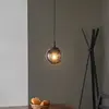 Image de Opviq Suspension Efe 2155, abat-jour en verre fumé, Ø15cm