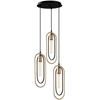 Image de Opviq - Lustre Cerco 2021 noir/doré - H.132x38 cm OS
