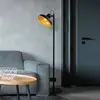 Image de Opviq Lampe sur pied Lik 4036, abat-jour inclinable, noir/or