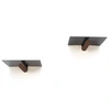 Image de Homitis - 2 Etagères murale en métal WR042 brun/noir - 21x6x15 cm OS
