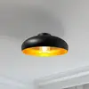 Image de ROYALTECH Plafonnier Olli, noir/or Ø 40 cm, métal, E27