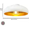 Image de ROYALTECH Plafonnier Olli, blanc/or Ø 40 cm, métal, E27
