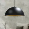 Image de bamyum Suspension Luminaire en Metal de 50 cm, Plafonnier Vintage, Lustre Salon, Cuisine, Chambre, Salle à Manger, Couloir, Lampe Ronde E27, Suspension Luminaire, Éclairage Intérieur, Noir