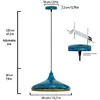 Image de ROYALTECH Suspension Claus, bleu/or, Ø 35 cm, métal, E27