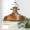 Image de bamyum Asletl Suspension Luminaire Industrielle Rétro en Metal de 40 cm, Lustre de Salon Vintage, Éclairage de Plafond Chambre, Cuisine, Lampe Suspendue, Suspension Luminaire Industrielle Tono Cuivre