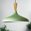 Image de bamyum Champion Lampe à Bois Suspension Moderne en Metal de 35 cm, Lustre de Salon, Chambre, Cuisine, Suspension Luminaire Plafonnier, Éclairage de Plafond, Lampe Suspendue Vert Menthe