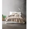 Image de Parure de lit - 1 housse de couette 220 x 240 cm + 2 taies doreiller 60 x 60 cm - 100% coton renforcé - Vison
