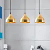 Image de Opviq Suspension Tattoo 6214, métal doré à 3 lampes linéaire