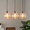 Image de Opviq Suspension Gold 022 à 3 lampes linéaire verre Ø20cm