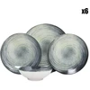 Image de Hermia Concept - Service de table en Porcelaine crème/vert/noir - 24 pièces OS