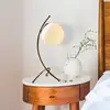 Image de Opviq Lampe à poser Yay 5012, marron, verre opale, hauteur 43 cm