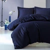 Image de En Vogue - Parure housse de couette 100% Satin de Coton Élégant bleu foncé 260x220 cm