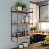 Image de Wooden Art - Etagère murale Pulalis marron - 40x66x20 cm OS