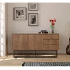 Image de Wooden Art - Buffet Ruba noyer/noir - 140x72x36 cm OS