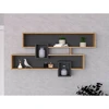 Image de Wooden Art - Étagère Karen saphir/anthracite - 120x22x72.2 cm OS