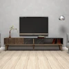 Image de Wooden Art - Meuble TV Milan noyer/noir - 180x40x35 cm OS