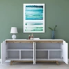 Image de Homitis - Buffet GD102 blanc/noyer - 180x78.6x45 cm OS