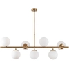 Image de Opviq - Lustre Fazli doré - 113x40x46-85 cm OS