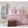 Image de Parure de lit - 1 housse de couette 220 x 240 cm + 2 taies doreiller 60 x 60 cm - 100% coton renforcé - Rose