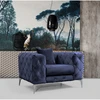 Image de Atelier del Sofa - Fauteuil Como bleu marine - 108x70x90 cm OS