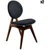 Image de Wooden Art - 2 chaises touch marron/anthracite - 54x93x55 cm OS