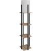 Image de Opviq - Lampadaire Nora naturel/noir - 21x21x135 cm OS