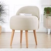 Image de Homitis - Chaise pouf Corvile crème - 64x48x42 cm OS