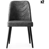 Image de Homitis - 2 Chaises Dallas anthracite - 50x90x49 cm OS