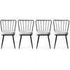 Image de Homitis - 4 chaises yildiz noir/blanc - 43x82x42 cm OS