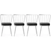 Image de Homitis - 4 Chaises Yildiz blanches - 43x82x42 cm OS