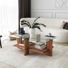 Image de Wooden Art - Table basse Babylon bois - 105x40x60 cm OS