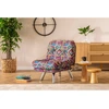 Image de Homitis - Fauteuil convertible pouf Misa multicolore - 120x68x26 cm OS