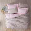 Image de Mijolnir - Parure housse de couette Sihu rose/gris 240x220 cm