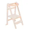 Image de Mamatoyz 08FNAT Tour d'apprentissage en Bois Pliable Montessori Tour d'apprentissage en Bois de Bouleau Naturel Pliable avec 3 hauteurs réglables
