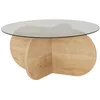 Image de Emob - Table basse Fashion en bois | 100% verre trempé | Chêne Fumé